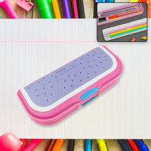 Multipurpose Cartoon Pencil Box – 2-Compartment Compass Box for Kids (Mix Color 1 Pc) - Goyaldeal.com