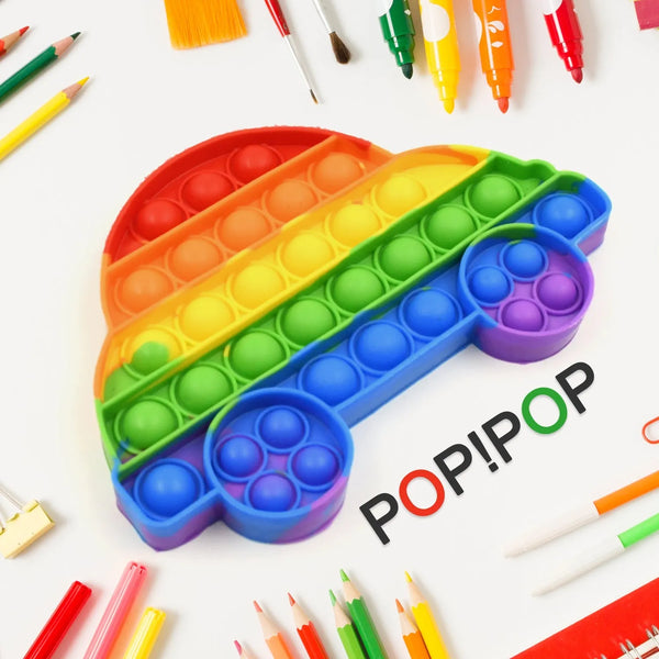 Fidget Toy Push  Bubble Fidget Sensory Toy for Kids and Adults Fidget per Stress Reliever Sensory Fidget pers (Butterfly & Car Shape / 1 Pc) - Goyaldeal.com