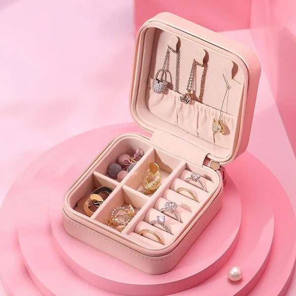 Mini PU Leather jewellery Box for Travel & Storage - Goyaldeal.com