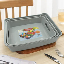 Multipurpose Organising & Storage Plastic Tray,  Fruit & Vegetable/ Multi Purpose Tray, Organizer for Kitchen, Countertop, Cabinet, Bathroom Plastic Storage Basket For Store Fruits, Vegetables, Magazines, Cosmetics, Stationary Set of 3 - Goyaldeal.com