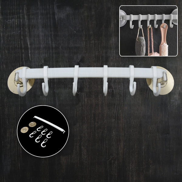 1pc bath towel hanger wall mount towel hanger wall towel shelf towel hanging rack kitchen towel holder towel hanging hook - Goyaldeal.com