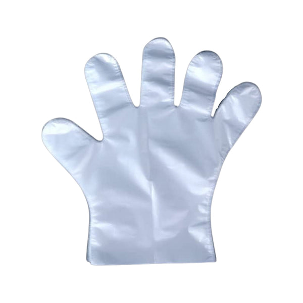 Large Disposable Gloves (100 Pcs): Clear Plastic, Multipurpose - Goyaldeal.com