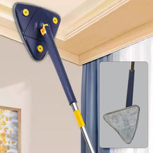 Rotatable Adjustable Triangle Cleaning Mop Triangle Mop with Stainless Steel Long Handle Push-Pull Squeezing Cleaning Mop Dry & Wet Mop for Floor Windows (1 Pc) - Goyaldeal.com