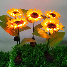 2 Pc Outdoor Solar Sunflower Lights Intelligent Light Control Waterproof Garden Landscape Stake Light - Goyaldeal.com