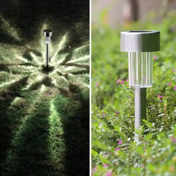 Solar LED Spike Lights for Garden & Pathway Decor (2 Pc Set) - Goyaldeal.com