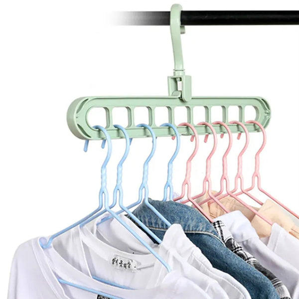 Plastic Hanging Hook - Multi-Hole Wardrobe Organizer for Clothes Storage & Display - Goyaldeal.com
