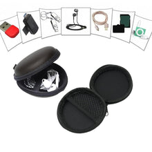 Cute Round Earphone Carrying Case - Multi-Use Pocket Pouch for Headphones, Cables, Coins, Airpods & More - Goyaldeal.com