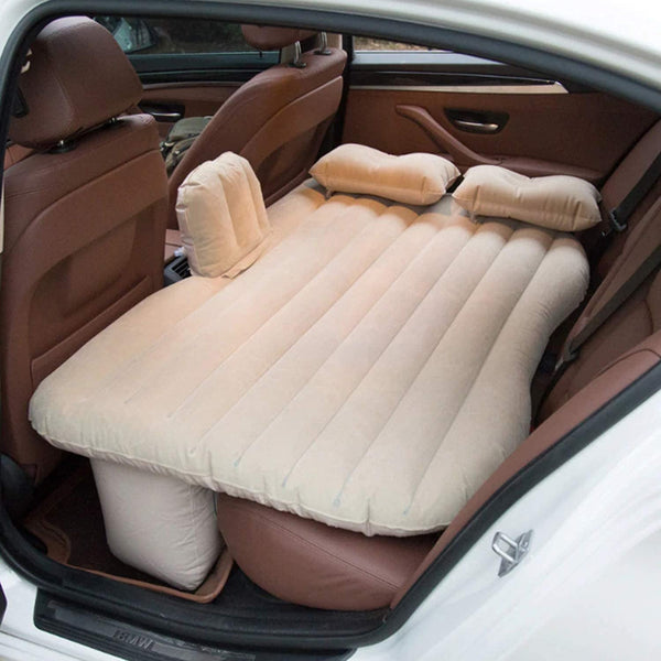 Comfy Car Camping: Inflatable Bed with Pillows & Pump (Portable) - Goyaldeal.com