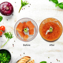 Manual Food Chopper (650ml): 3 Stainless Steel Blades, Locking System, Anti-Slip Base - Goyaldeal.com