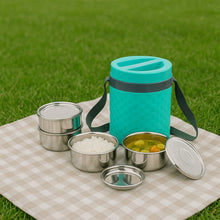 Double Wall Insulated Tiffin with Handle (1 Pc): Stackable, Hot Food Container - Goyaldeal.com