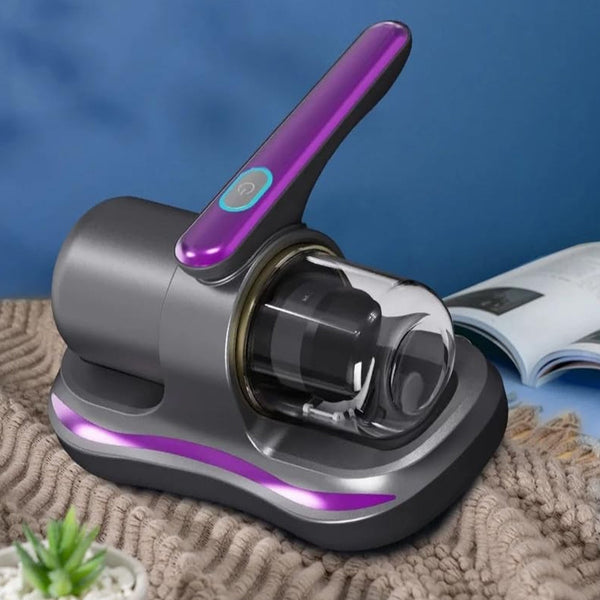 Powerful Suction Portable Handheld Vacuum Cleaner - Low Noise Vacuum Cleaner for Bed - Cordless Vacuum Cleaner for Car Seat Crevices Pillows, Mattresses, Sofas Wireless Anti Dust and Mite Cleaner - Goyaldeal.com
