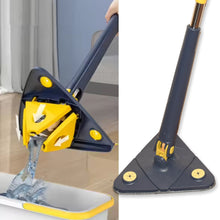 Rotatable Adjustable Triangle Cleaning Mop Triangle Mop with Stainless Steel Long Handle Push-Pull Squeezing Cleaning Mop Dry & Wet Mop for Floor Windows (1 Pc) - Goyaldeal.com