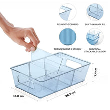 Plastic Refrigerator Organizer Bins, Set Of 2 Stackable Fridge Organizers with Handle, Clear Organizing Food Fruit Vegetables Pantry Storage Bins for Freezer kitchen Cabinet Organization and Storage (2 Pcs Set Mix Color) - Goyaldeal.com