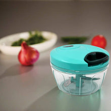 Handy Mini Plastic Vegetable Chopper Cutter, Onion Chopper Vegetables for Kitchen Accessories with 3 Blades - Goyaldeal.com
