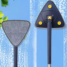 Rotatable Adjustable Triangle Cleaning Mop Triangle Mop with Stainless Steel Long Handle Push-Pull Squeezing Cleaning Mop Dry & Wet Mop for Floor Windows (1 Pc) - Goyaldeal.com