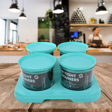 Airtight Container Jar 4 Pc Set With Stylish Tray for Kitchen Unbreakable Jar Set for Multipurpose Storage ( Mukhwas Dani ) - Goyaldeal.com