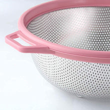 Stainless Steel Colander with Handle - Large Metal Mesh Basket Strainer (1 pc) - Goyaldeal.com
