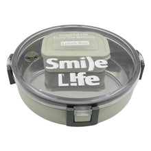 Miracle Stainless Steel Round Lunch Box, with Small Plastic Box Insert Leak Proof Lunch Box with Transparent lid, Lunch Box for Kids & Adults for School, Office (450 ML + 250 ML Approx) - Goyaldeal.com