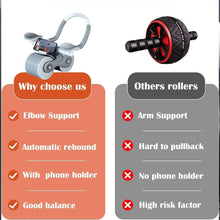 Abdominal Roller Wheel, Automatic Rebound Sponge Handle, Double Wheel Abdominal Roller, Non-Slip Timer Function with Elbow Support for Exercises for Body Fitness Strength Training Home Gym - Goyaldeal.com