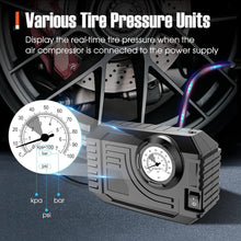 Tire Inflator Portable Air Compressor 12V Small Air Pump for Car Tires Bicycle Balloons, Cars, Bike, Bicycles and Other Inflatables with LED Light (12V) - Goyaldeal.com