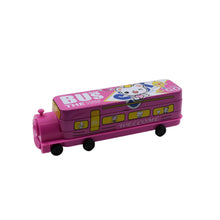 Double Decker Metal Bus Compass Case – 2-Layer with Movable Wheels & Sharpener for Kids - Goyaldeal.com