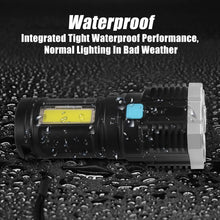 Multifunctional Strong 4 LED Torch Light, Portable Rechargeable Flashlight Long Distance Beam Range 800 Lumens COB Light 4 Mode Emergency for Hiking, Walking, Camping (4 LED Torch) - Goyaldeal.com