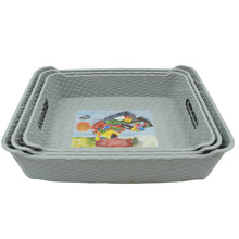Multipurpose Organising & Storage Plastic Tray,  Fruit & Vegetable/ Multi Purpose Tray, Organizer for Kitchen, Countertop, Cabinet, Bathroom Plastic Storage Basket For Store Fruits, Vegetables, Magazines, Cosmetics, Stationary Set of 3 - Goyaldeal.com