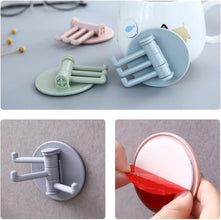 180° Rotating Punch-Free 3-Hook Sticky Hook – 1 Pc - Goyaldeal.com