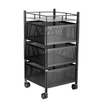 Metal High Quality Kitchen Trolley Kitchen Organizer Items and Kitchen Accessories Items for Kitchen Rack Square Design for Fruits & Vegetable Onion Storage Kitchen Trolley with Wheels (3 Layer) - Goyaldeal.com