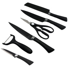 6 Pieces Professional Kitchen Knife Set, Meat Knife, Chef's Knife with Non-Slip Handle for Home, Kitchen and Restaurant with Chef Peeler and Scissor (Stainless Steel / 6 Pcs Set) - Goyaldeal.com