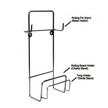 Chakla Belan Chimta Stand Rolling Pin Board Tong Holder Silver Stainless Steel Multi-Purpose Rack for Kitchen (1 Pc ) - Goyaldeal.com