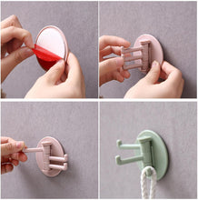 180° Rotating Punch-Free 3-Hook Sticky Hook – 1 Pc - Goyaldeal.com