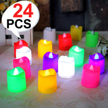 Festive Lighting for Any Occasion: 24 Pack LED Tealight Candles (Multicolor) - Goyaldeal.com