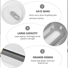 Egg Storage Box Plastic Egg Drawer Fridge Egg Organizer Egg Keeper Refrigerator Egg Drawer Plastic Egg Carton Covered Egg Holder Pantry Egg Bin Household Egg Tray (1 Pc) - Goyaldeal.com