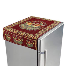 Cotton Fridge Top Cover Set - Standard, Appliance Covers Fridge Dustproof Cover with Peacock Deign 6 Utility Side Pockets Fridge Cover For All types Fridge Refrigerator Use (100x60CM) - Goyaldeal.com