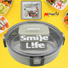 Miracle Stainless Steel Round Lunch Box, with Small Plastic Box Insert Leak Proof Lunch Box with Transparent lid, Lunch Box for Kids & Adults for School, Office (450 ML + 250 ML Approx) - Goyaldeal.com