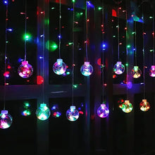 12  Wish Balls Window Curtain String Lights with 8 Flashing Modes Decoration for Home Decoration, Diwali & Wedding LED Christmas Light Indoor and Outdoor Light ,Festival Decoration (Plastic, Multi Color) - Goyaldeal.com
