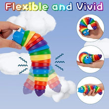 3D Rainbow Color Plastic Slug Fidget Toys, Stress Relieving Toy, Sensory Slug Toy for Boys and Girls, Finger slug Toy, for Autistic, Caterpillar Fidget Toys Stress Relief Gifts for Toddlers Kids Adults  (1 Pc) - Goyaldeal.com
