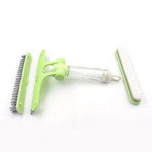 4 in 1 Multifunctional Glass Scraper, Window Glass Wiper with Watering Can, Silicon Cleaning Squeegee with Two Brush Heads, Practical Squeegee for Shower Doors, Windows, Tiles and Car Glass - Goyaldeal.com
