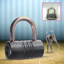 Heavy-Duty Iron Padlock – 82mm Black Spray Lock with Brass Core & 5 Keys, Waterproof & Anti-Theft - Goyaldeal.com