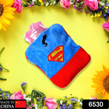 Superman Print Small Hot Water Bag with Cover for Pain Relief - Goyaldeal.com