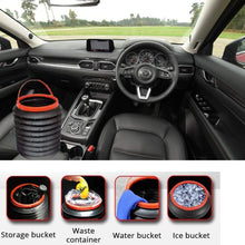 Foldable Storage Bucket , Water Container & Dustbin Multiuse Bucket For Home , Car & Kitchen Use Bucket - Goyaldeal.com