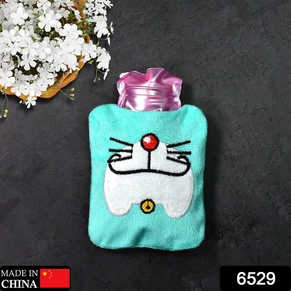 Doremon Cartoon Small Hot Water Bag with Cover for Pain Relief - Goyaldeal.com