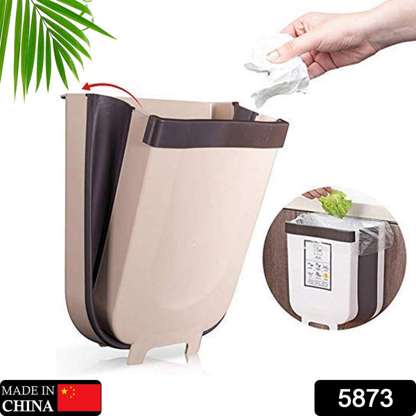 Hanging Trash Can for Kitchen Cabinet Door, Small Collapsible Foldable Waste Bins, Hanging Trash Holder for Bathroom Bedroom Office Car, Portable. - Goyaldeal.com
