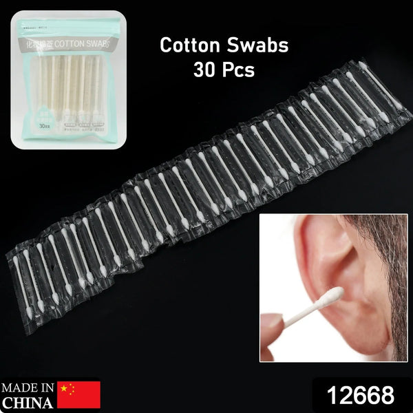 Double Head Cotton Ear & Nose Cleaning Health Care Tools Disposable Sticks Soft Beauty Makeup, Pet Care, Equipment (30 Pcs Set) - Goyaldeal.com