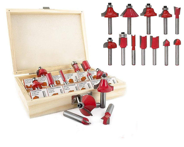12 / 15pcs Milling Cutter Router Bit Set - Goyaldeal.com
