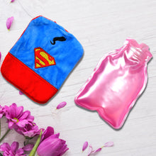 Superman Print Small Hot Water Bag with Cover for Pain Relief - Goyaldeal.com