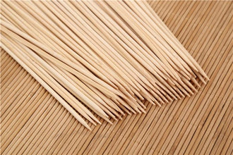 Camping Wooden Color Bamboo BBQ Skewers – 20cm Barbecue Shish Kabob Sticks for Fruit, Meat, Party & More (Pack of Skewers) - Goyaldeal.com