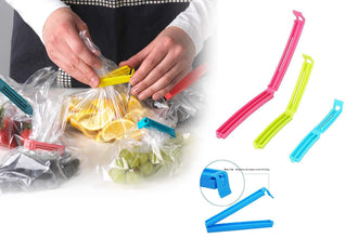 Plastic Snack Bag Clip Sealer Set (18 Pcs, Multicolour) - Goyaldeal.com