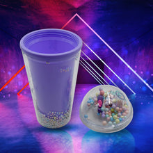 Design Printed Sipper Bottle With Toy, LED Glow Light, Double Wall Sipper Glass Water Bottle , Sipper Bottle With Straw For Girls And Kids for Boys and Girls School/Tuition/Gym (Pack of 1) - Goyaldeal.com